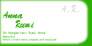 anna rumi business card